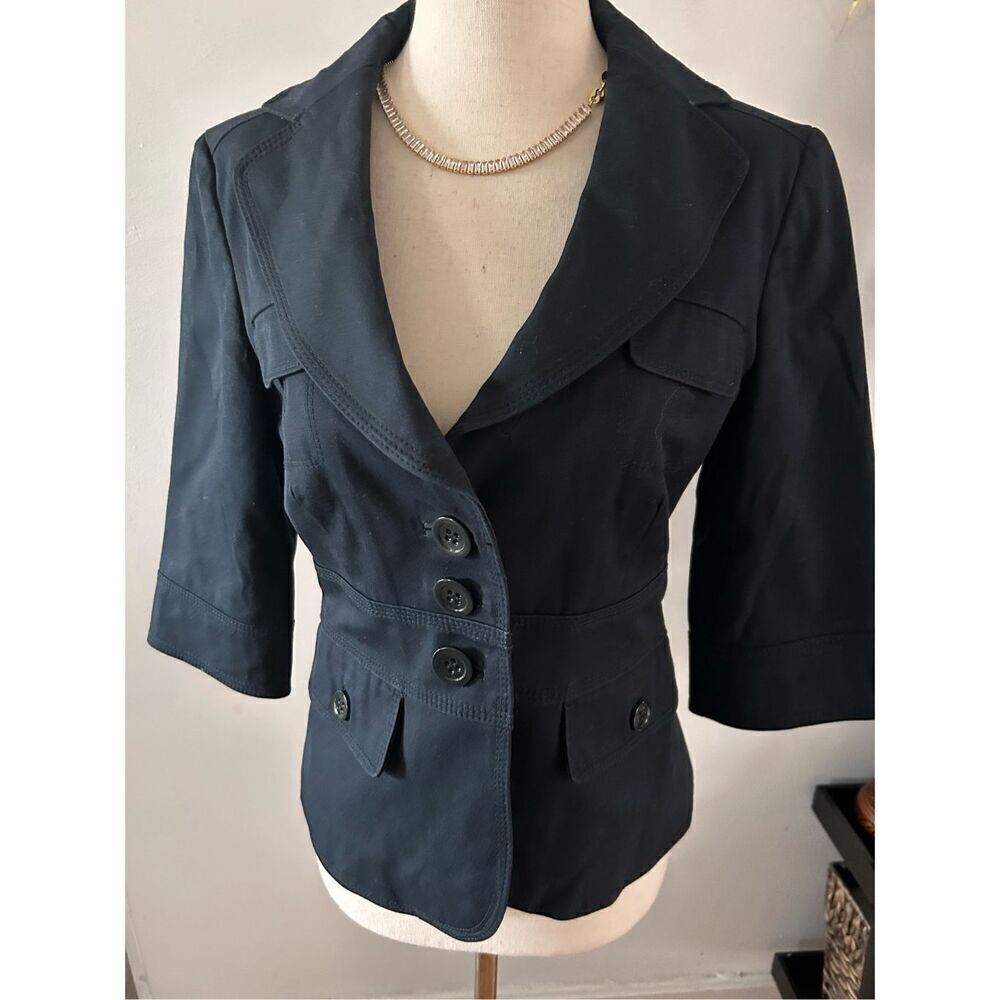 And Taylor blue blazer short sleeve size 0